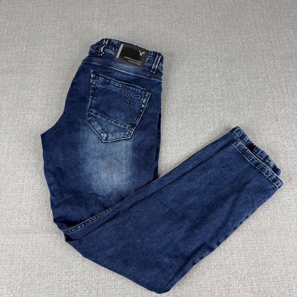 American Eagle Outfitters Mens Dark Wash Stretch Denim Jeans Size 36 Blue